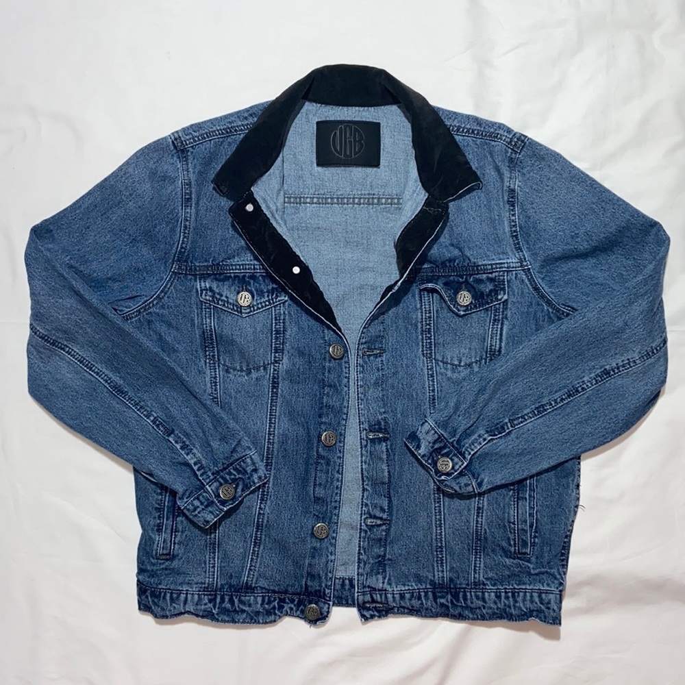 JGB Vintage Genes Black Jean Jacket. Size Large. Like New. Oversized.